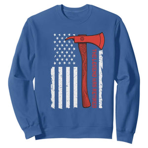 The Legend Has Retired Firefighter Sweatshirt Vintage Retirement Gifts Fireman American Flag TS10 Royal Blue Print Your Wear