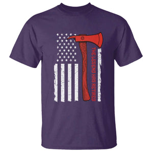 The Legend Has Retired Firefighter T Shirt Vintage Retirement Gifts Fireman American Flag TS10 Purple Print Your Wear