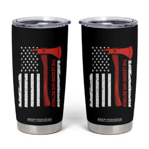 The Legend Has Retired Firefighter Tumbler Cup Vintage Retirement Gifts Fireman American Flag TS10 Black Print Your Wear
