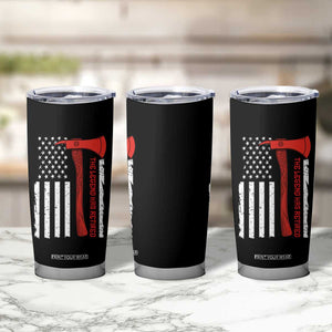 The Legend Has Retired Firefighter Tumbler Cup Vintage Retirement Gifts Fireman American Flag TS10 Print Your Wear