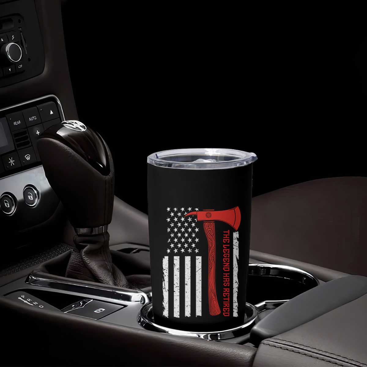 The Legend Has Retired Firefighter Tumbler Cup Vintage Retirement Gifts Fireman American Flag TS10 Print Your Wear