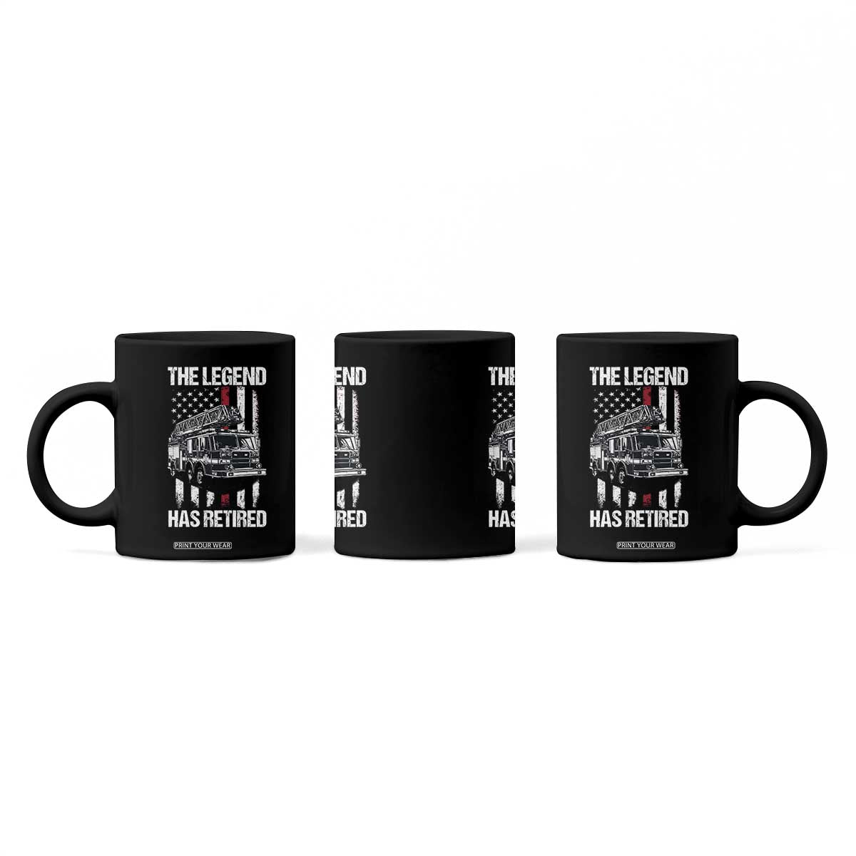 Retired Firefighter Coffee Mug American Flag Vintage Fireman Retirement Gifts TS10 Print Your Wear