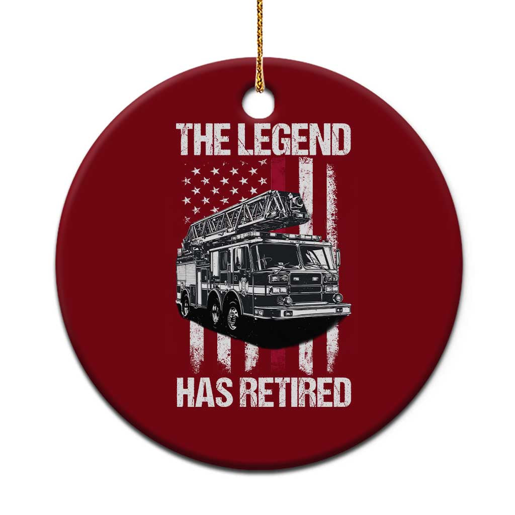 Retired Firefighter Ceramic Ornament American Flag Vintage Fireman Retirement Gifts TS10 1pc Red Print Your Wear
