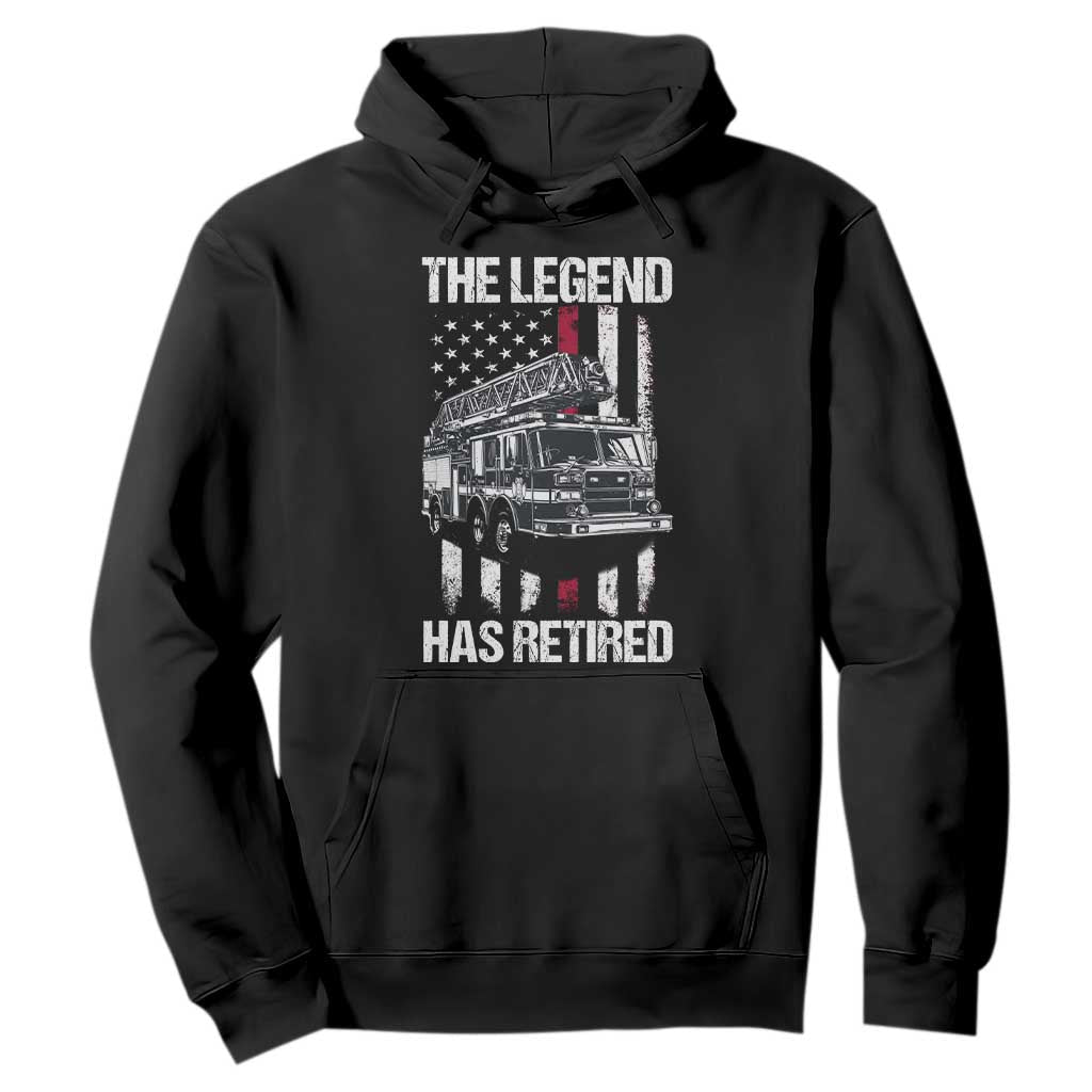 Retired Firefighter Hoodie American Flag Vintage Fireman Retirement Gifts TS10 Black Print Your Wear