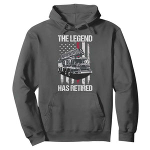 Retired Firefighter Hoodie American Flag Vintage Fireman Retirement Gifts TS10 Dark Heather Print Your Wear