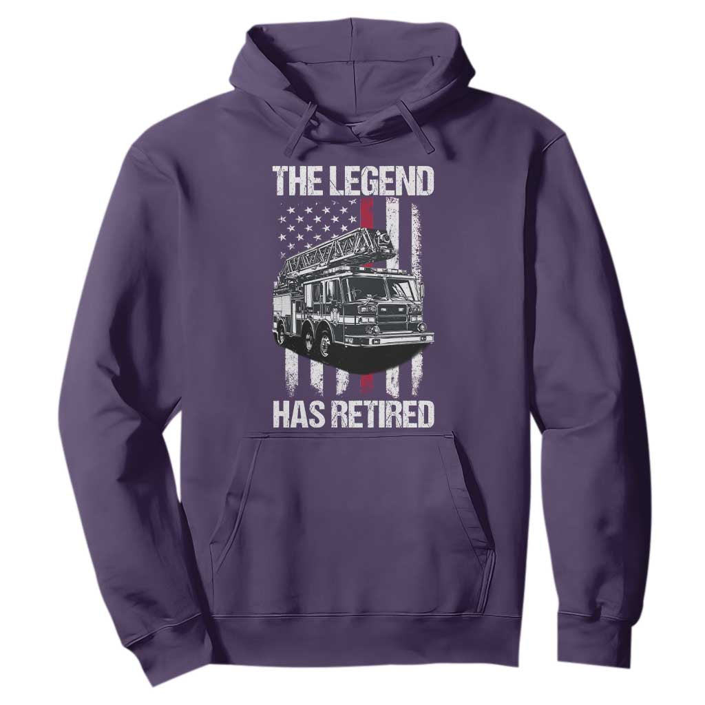 Retired Firefighter Hoodie American Flag Vintage Fireman Retirement Gifts TS10 Purple Print Your Wear