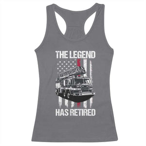 Retired Firefighter Racerback Tank Top American Flag Vintage Fireman Retirement Gifts TS10 Charcoal Print Your Wear
