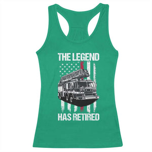 Retired Firefighter Racerback Tank Top American Flag Vintage Fireman Retirement Gifts TS10 Irish Green Print Your Wear