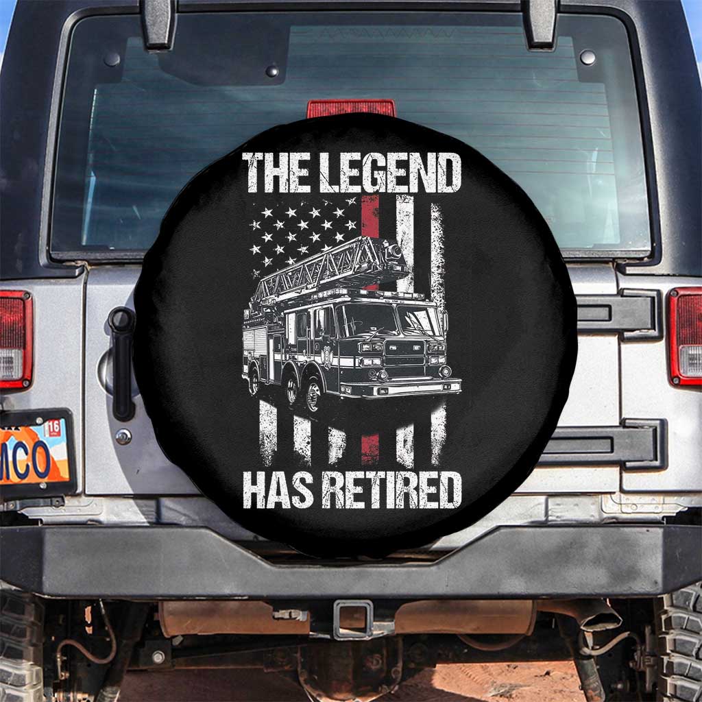 Retired Firefighter Spare Tire Cover American Flag Vintage Fireman Retirement Gifts TS10 No hole Black Print Your Wear