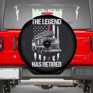 Retired Firefighter Spare Tire Cover American Flag Vintage Fireman Retirement Gifts TS10 Black Print Your Wear