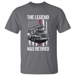 Retired Firefighter T Shirt American Flag Vintage Fireman Retirement Gifts TS10 Charcoal Print Your Wear