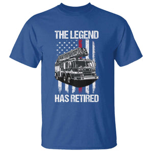 Retired Firefighter T Shirt American Flag Vintage Fireman Retirement Gifts TS10 Royal Blue Print Your Wear