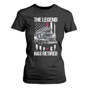 Retired Firefighter T Shirt For Women American Flag Vintage Fireman Retirement Gifts TS10 Black Print Your Wear