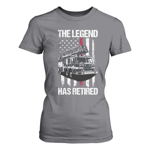 Retired Firefighter T Shirt For Women American Flag Vintage Fireman Retirement Gifts TS10 Charcoal Print Your Wear