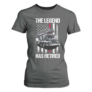 Retired Firefighter T Shirt For Women American Flag Vintage Fireman Retirement Gifts TS10 Dark Heather Print Your Wear