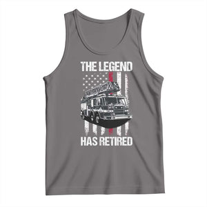 Retired Firefighter Tank Top American Flag Vintage Fireman Retirement Gifts TS10 Deep Heather Print Your Wear