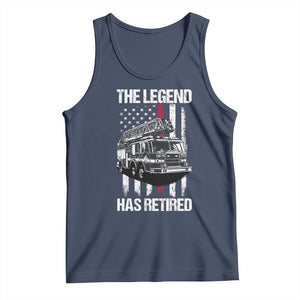 Retired Firefighter Tank Top American Flag Vintage Fireman Retirement Gifts TS10 Navy Print Your Wear