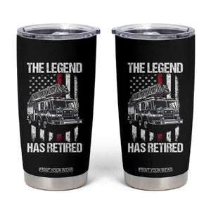 Retired Firefighter Tumbler Cup American Flag Vintage Fireman Retirement Gifts TS10 Black Print Your Wear