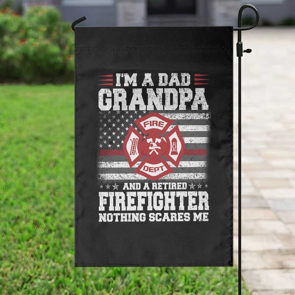 Retired Firefighter Grandpa Garden Flag Retro American Flag TS10 Print Your Wear