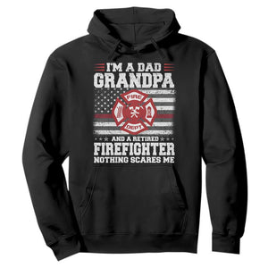 Retired Firefighter Grandpa Hoodie Retro American Flag TS10 Black Print Your Wear