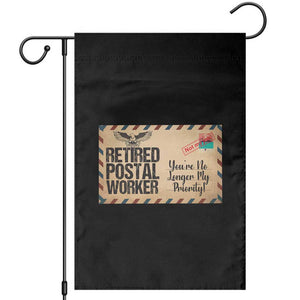 Retired Postal Worker Garden Flag No Longer My Priority Retirement Gifts TS10 Black Print Your Wear