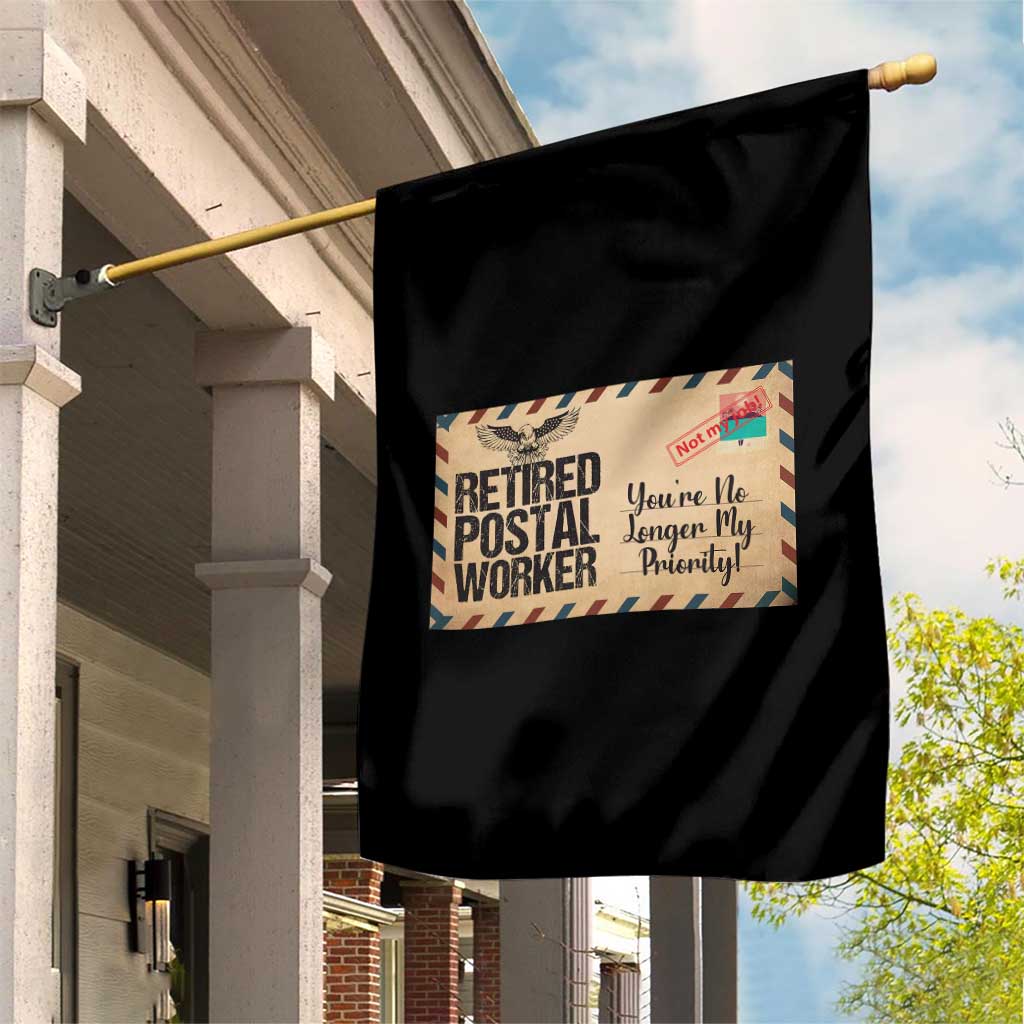 Retired Postal Worker Garden Flag No Longer My Priority Retirement Gifts TS10 Print Your Wear