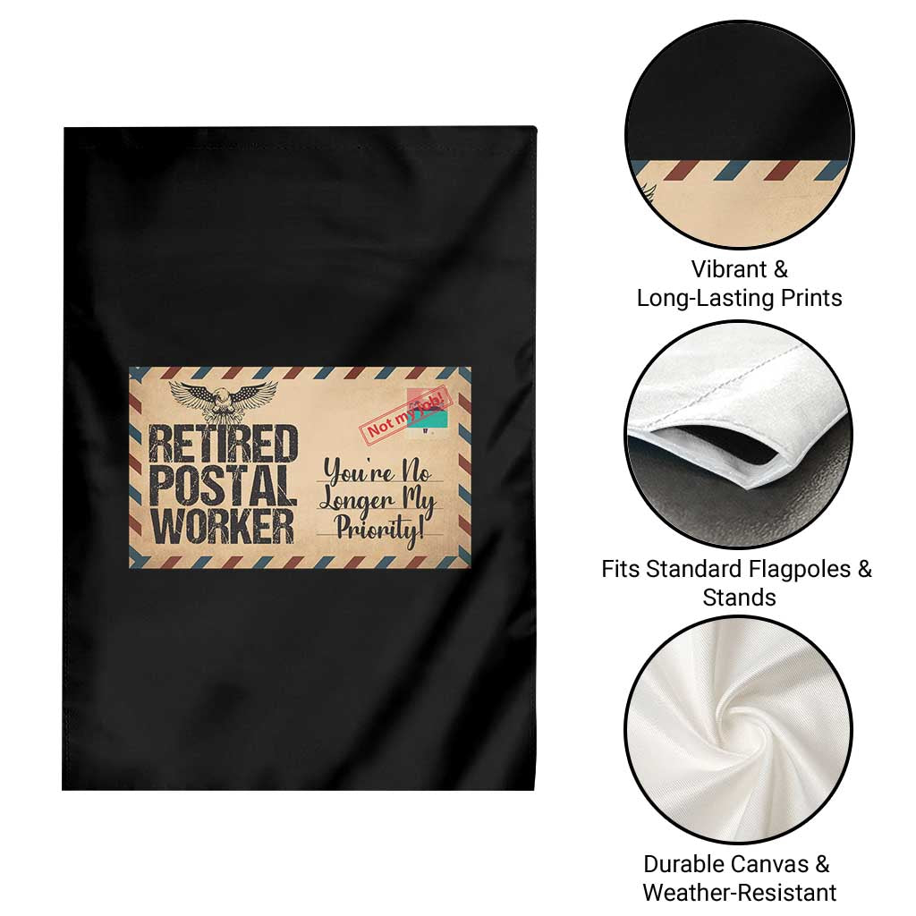 Retired Postal Worker Garden Flag No Longer My Priority Retirement Gifts TS10 Print Your Wear
