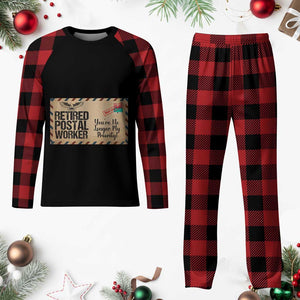 Retired Postal Worker Plaid Pajama Set No Longer My Priority Retirement Gifts TS10 Buffalo Plaid Print Your Wear