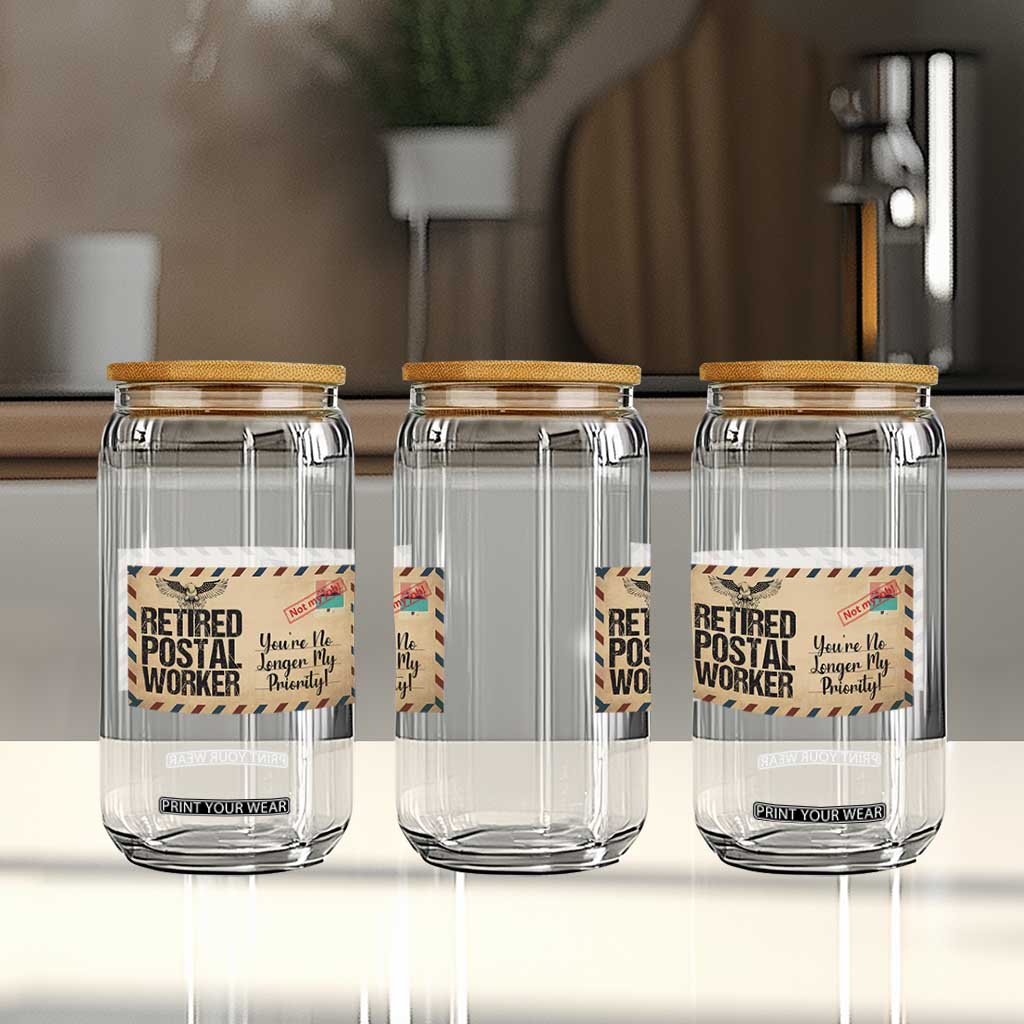 Retired Postal Worker Glass Can No Longer My Priority Retirement Gifts TS10 Print Your Wear