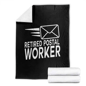 Retired Postal Worker Throw Blanket Mailman Postman Retirement Gifts TS10 Black Print Your Wear