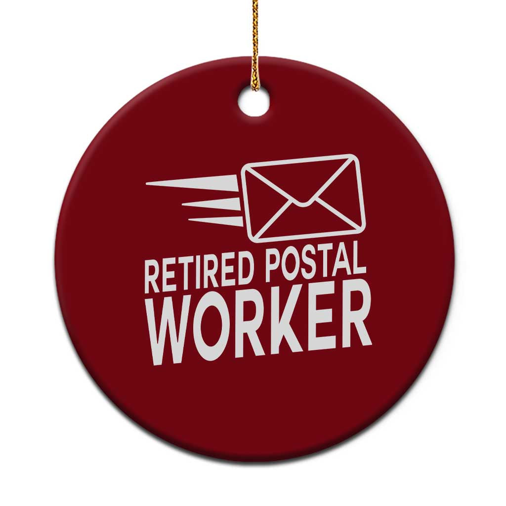 Retired Postal Worker Ceramic Ornament Mailman Postman Retirement Gifts TS10 1pc Red Print Your Wear