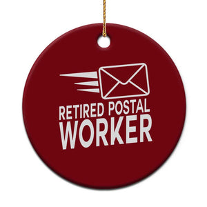 Retired Postal Worker Ceramic Ornament Mailman Postman Retirement Gifts TS10 1pc Red Print Your Wear