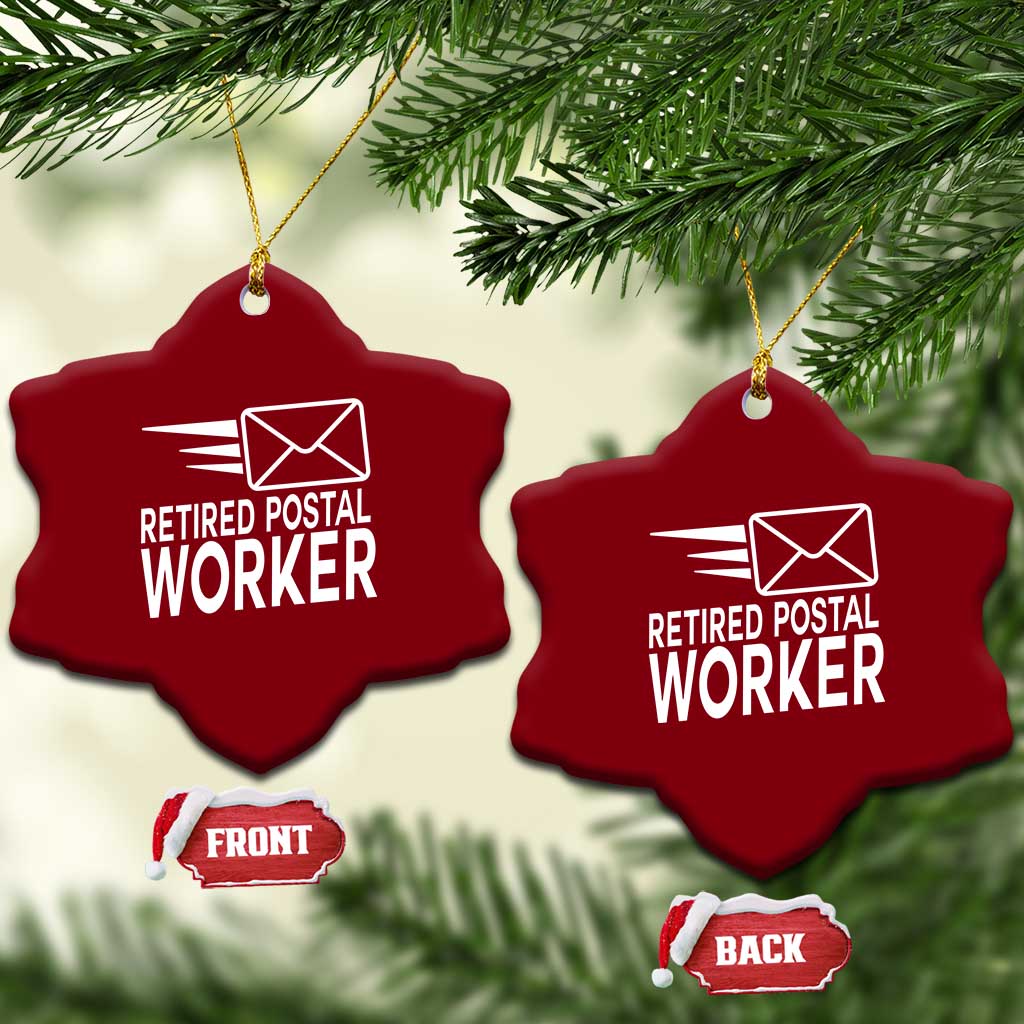 Retired Postal Worker Ceramic Ornament Mailman Postman Retirement Gifts TS10 Print Your Wear