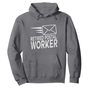 Retired Postal Worker Hoodie Mailman Postman Retirement Gifts TS10 Charcoal Print Your Wear