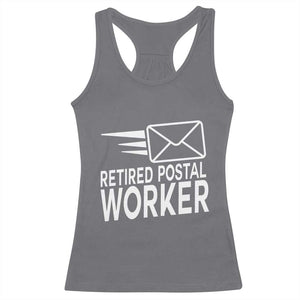 Retired Postal Worker Racerback Tank Top Mailman Postman Retirement Gifts TS10 Charcoal Print Your Wear