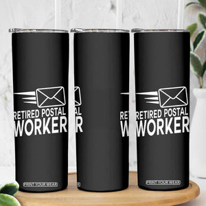 Retired Postal Worker Skinny Tumbler Mailman Postman Retirement Gifts TS10 Print Your Wear