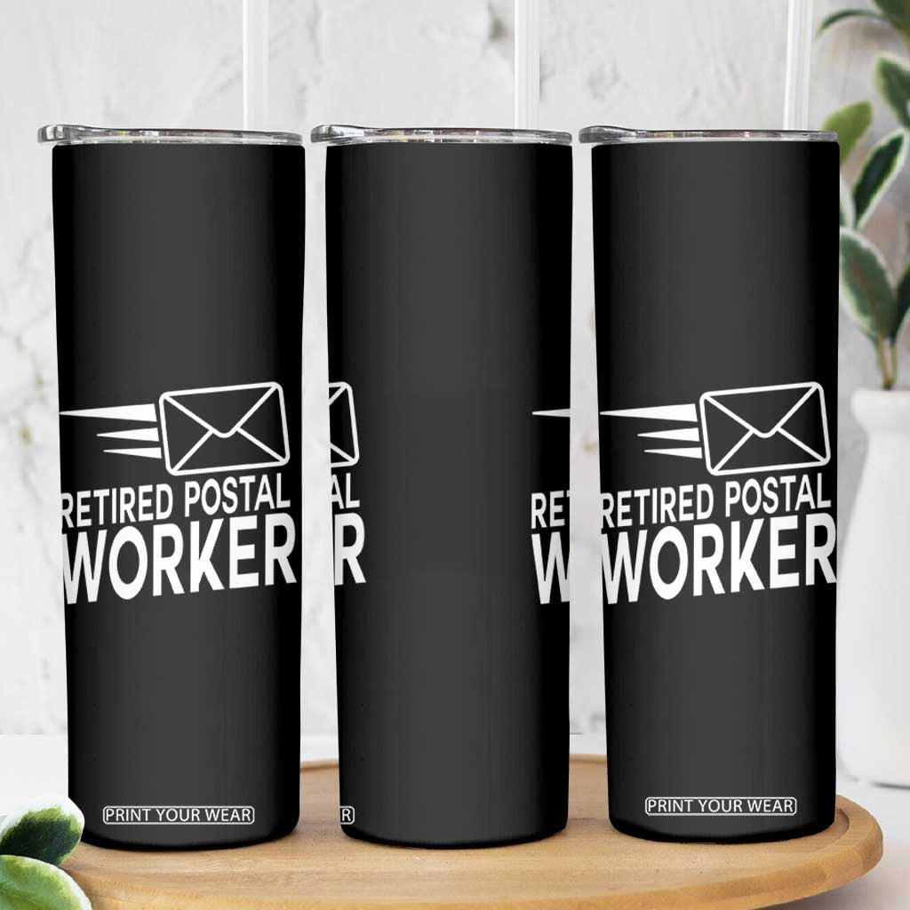 Retired Postal Worker Skinny Tumbler Mailman Postman Retirement Gifts TS10 Print Your Wear