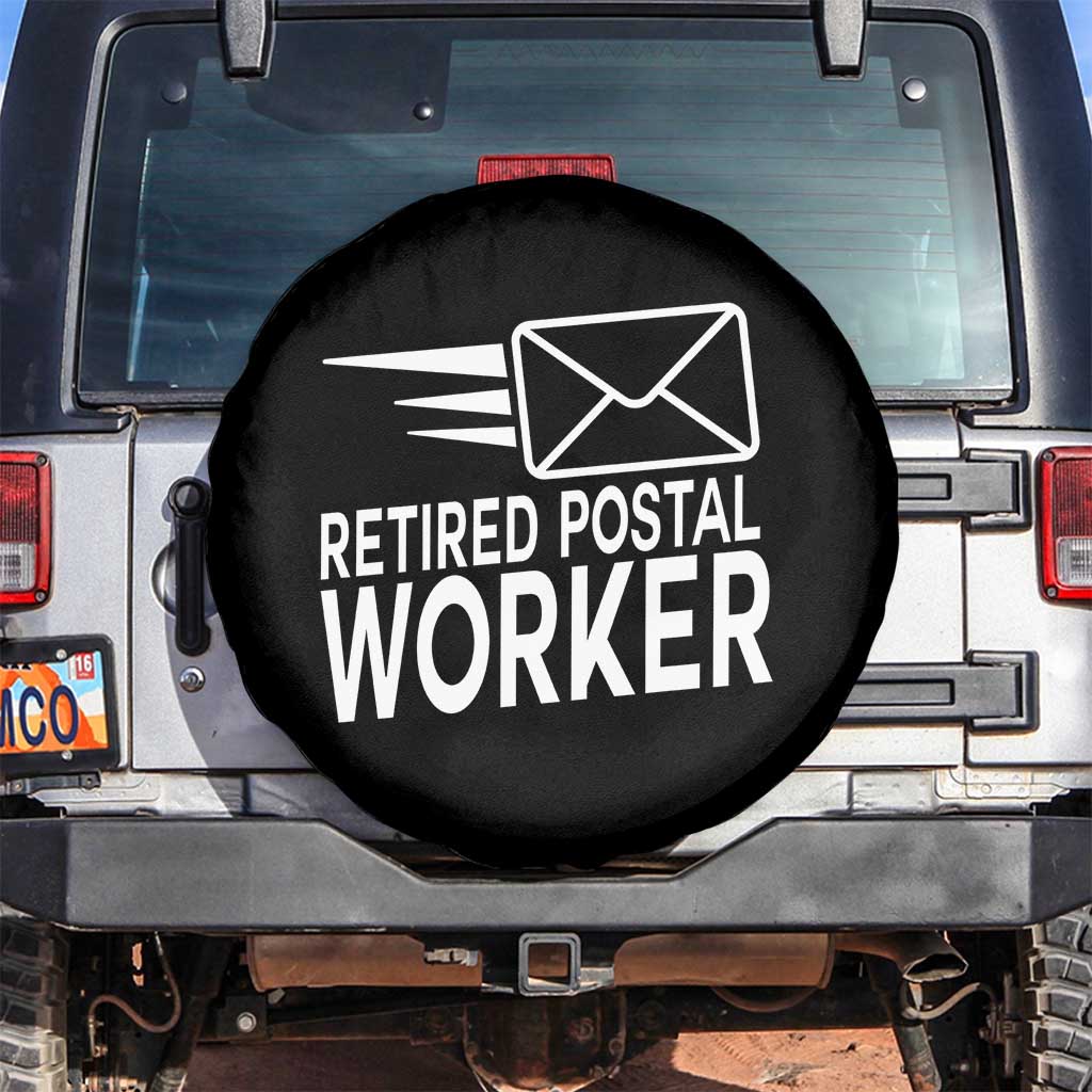 Retired Postal Worker Spare Tire Cover Mailman Postman Retirement Gifts TS10 No hole Black Print Your Wear
