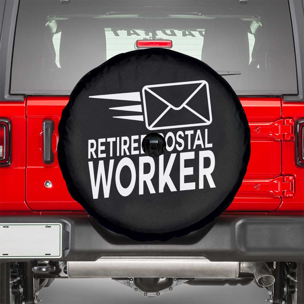 Retired Postal Worker Spare Tire Cover Mailman Postman Retirement Gifts TS10 Black Print Your Wear