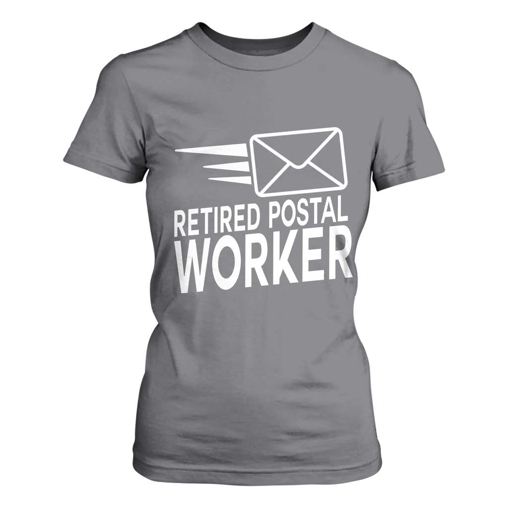 Retired Postal Worker T Shirt For Women Mailman Postman Retirement Gifts TS10 Charcoal Print Your Wear