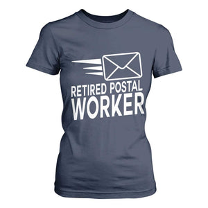 Retired Postal Worker T Shirt For Women Mailman Postman Retirement Gifts TS10 Navy Print Your Wear