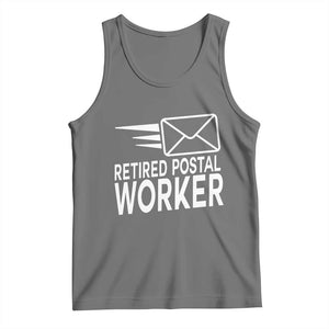 Retired Postal Worker Tank Top Mailman Postman Retirement Gifts TS10 Black Heather Print Your Wear