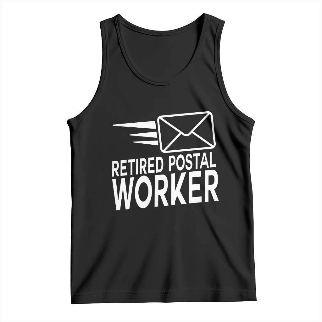 Retired Postal Worker Tank Top Mailman Postman Retirement Gifts TS10 Black Print Your Wear