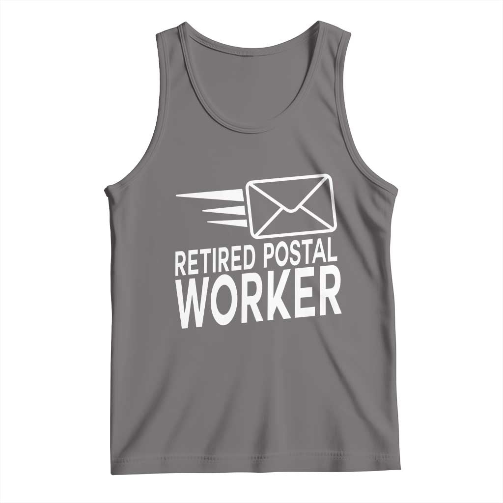 Retired Postal Worker Tank Top Mailman Postman Retirement Gifts TS10 Deep Heather Print Your Wear