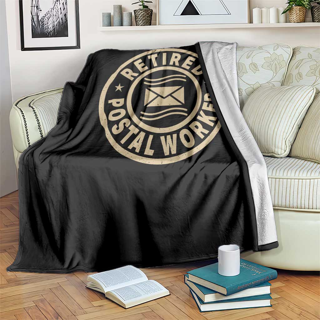 Retired Postal Worker Throw Blanket Mailman Postman Vintage Retirement Gifts TS10 Print Your Wear