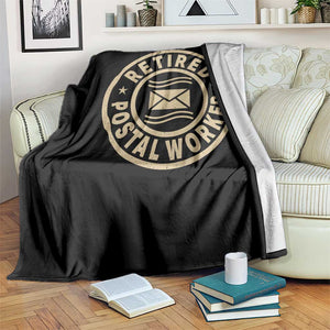 Retired Postal Worker Throw Blanket Mailman Postman Vintage Retirement Gifts TS10 Print Your Wear