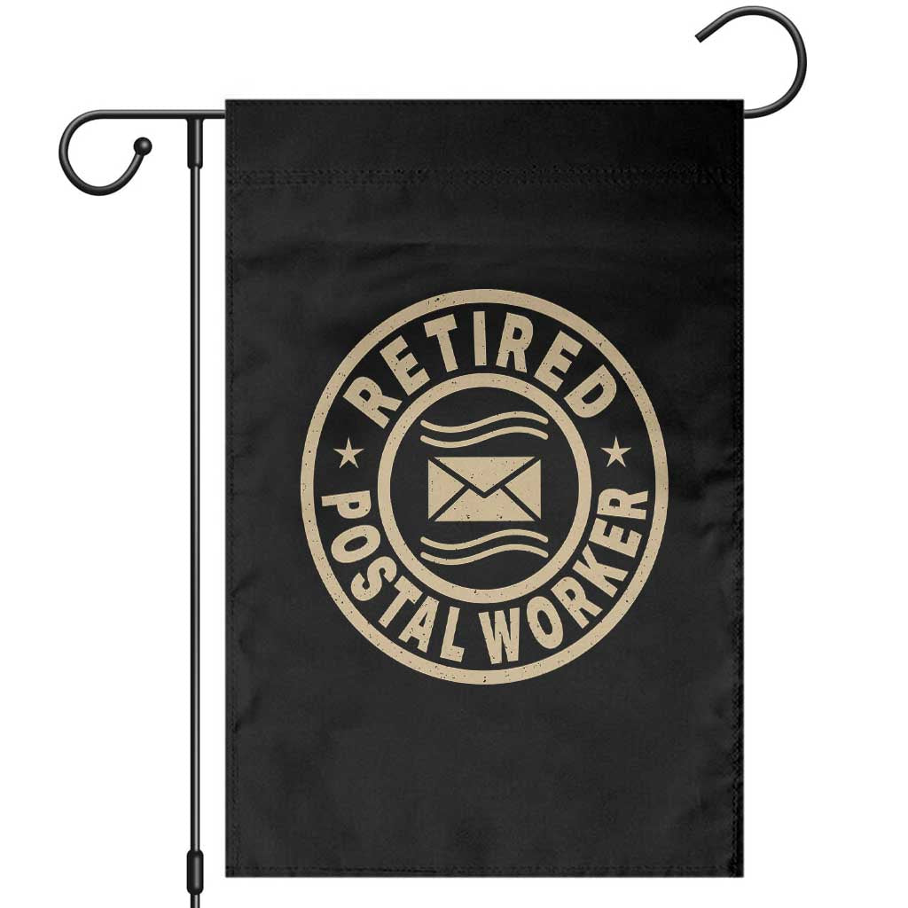 Retired Postal Worker Garden Flag Mailman Postman Vintage Retirement Gifts TS10 Black Print Your Wear