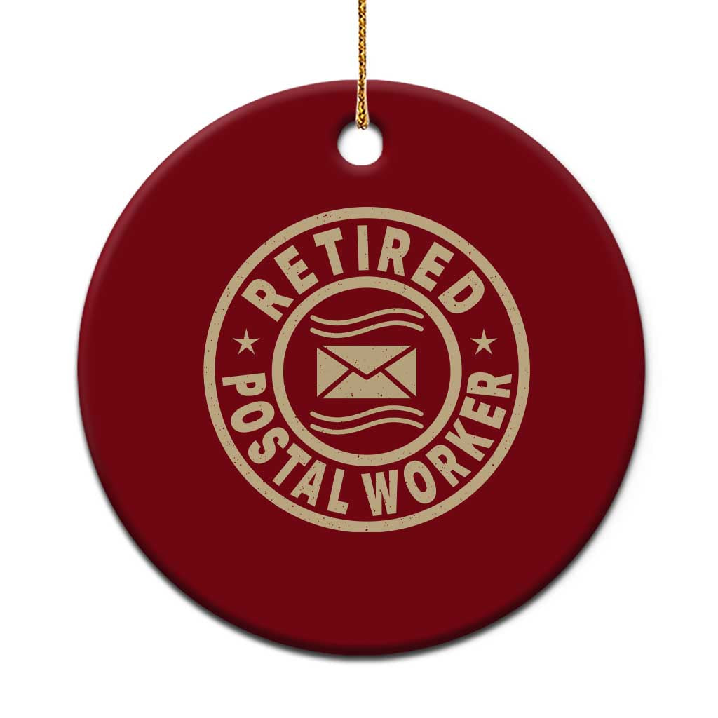 Retired Postal Worker Ceramic Ornament Mailman Postman Vintage Retirement Gifts TS10 1pc Red Print Your Wear