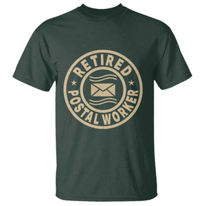 Retired Postal Worker T Shirt Mailman Postman Vintage Retirement Gifts TS10 Dark Forest Green Print Your Wear