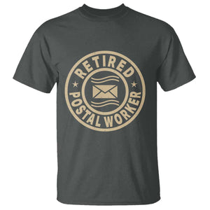 Retired Postal Worker T Shirt Mailman Postman Vintage Retirement Gifts TS10 Dark Heather Print Your Wear